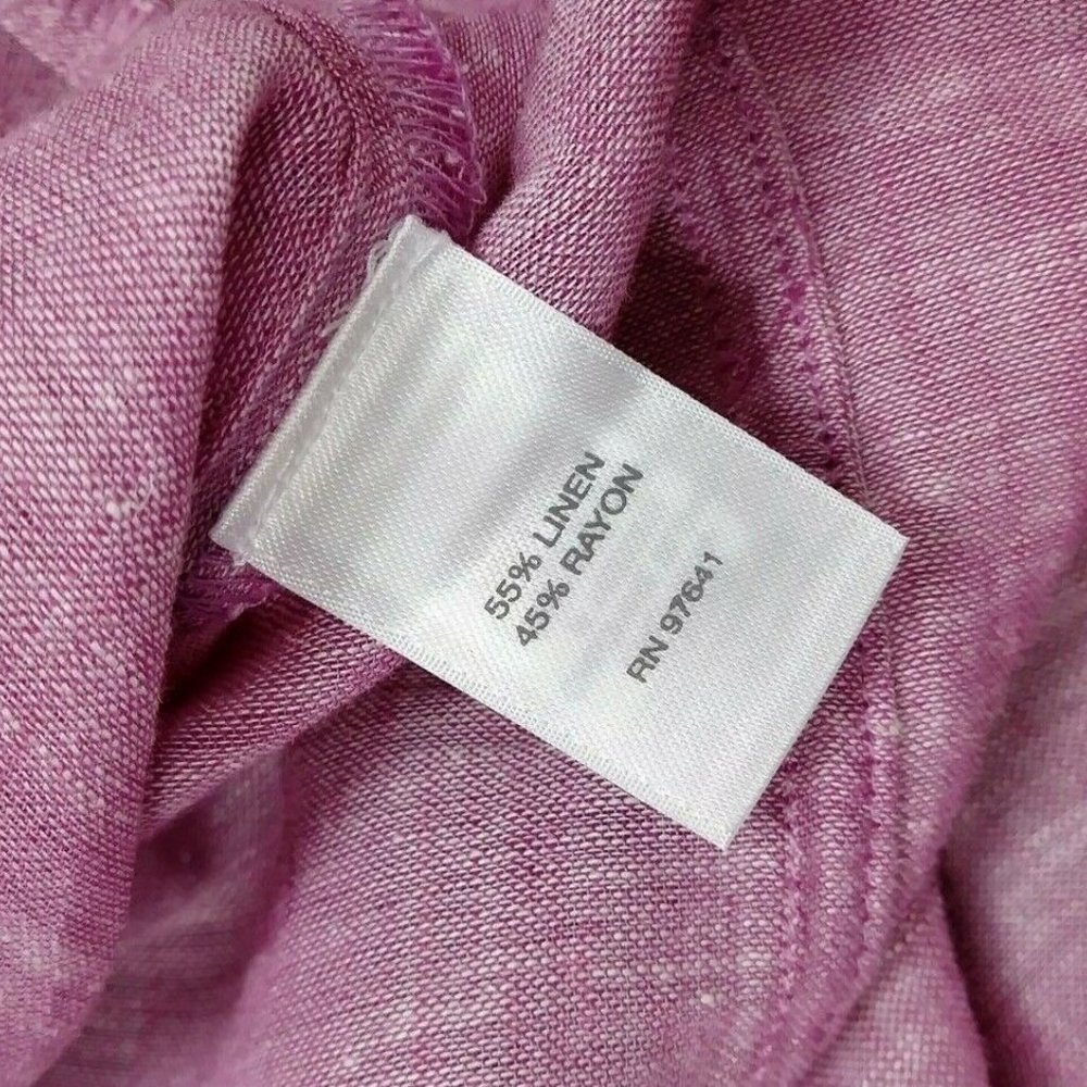 PureJill Linen Petite Crosshatch Boxy Blouse - Picture 6 of 7